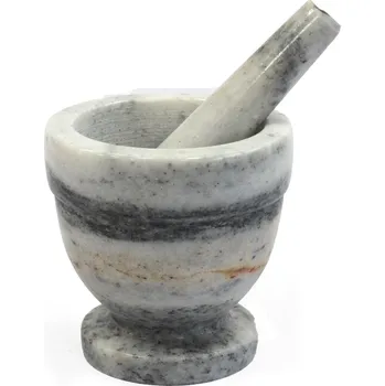 Hmoždíř AWGifts Extra velký hmoždíř ze šedého mramoru - 12.5x12cm