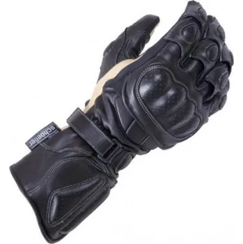 Moto rukavice Pánské kožené motocyklové rukavice Lookwell SNIPER černé Velikost: XS