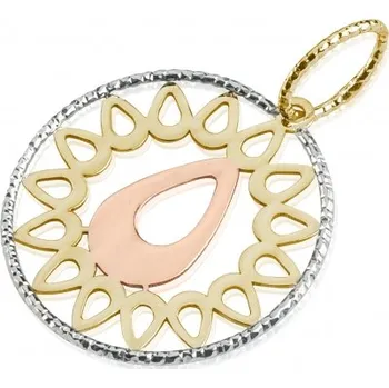 Přívěsek Luxur, Jemný přívěsek Zeria s originálním motivem, kombinované zlato, 585-14-2-1155.7ZBC.0.00.000.21