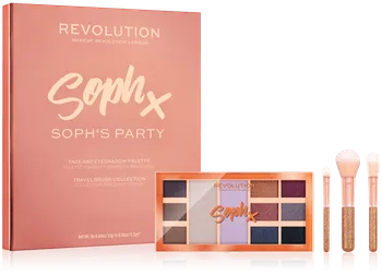 Paletka dekorativní kosmetiky Makeup Revolution Party Sophx Face and Eyeshadow Palette