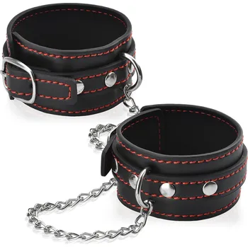 KOŽENÁ POUTA PÁSKY NA RUCE SPOJENÉ ŘETÍZKEM - 65434567