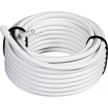 Video kabel TRU COMPONENTS RG6 /U, 1562132 koaxiální kabel, vnější Ø: 6.60 mm, 75 Ω, 65 dB, bílá, 100 m