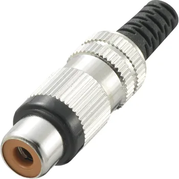 Elektrická zásuvka TRU COMPONENTS 595235 cinch konektor zásuvka, rovná Pólů: 2 červená 1 ks