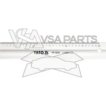 YATO Pravítko, 300 mm, Al