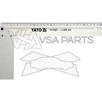 Úhloměr YATO Úhelník truhlářský, 250 mm, Al