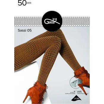 Dámské punčochy Gatta Sassi 05 50 den Punčochové kalhoty honey-nero