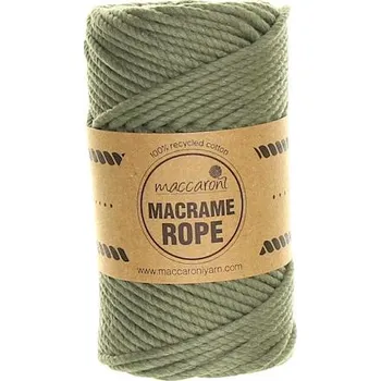 Příze Maccaroni Rope 4 mm olivová 802L