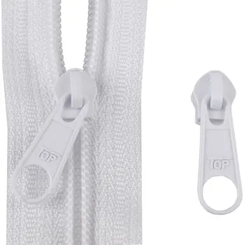 Zip Jezdec ke spirálovým zipům No 7 bílé bez aretace POL, barva Bílá