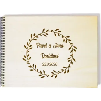 Svatební fotoalbum kruh - A4 - 20 listů + doprava zdarma