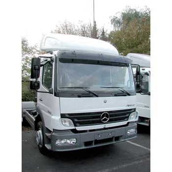 Plexi ofuk oken Sluneční clona MB Axor II / Atego II, standart roof, art. 5125AB/komplet (kompletní clona - akrylová část s montážní sestavou)