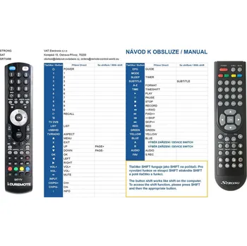 Dálkový ovladač General STRONG SRT5498 - dálkový ovladač