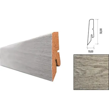 soklová lišta KPP Obvodová lišta Classen LC55, MDF s fólií 2,4 m