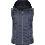 JAMES & NICHOLSON Vesta MARLY LADY s kapucí, různé barvy Velikost XXL light-melange/anthracite-melange