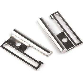 Kovová spona na kabáty, bundy, průvlek 50 mm, barva 1 nikl