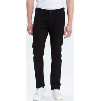 Pánské džíny CROSS pánské slim jeans Damien 198-013 černé Velikost: 30/34