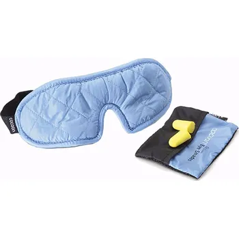 Škraboška na spaní Cocoon Oční maska deluxe light blue s ucpávkami