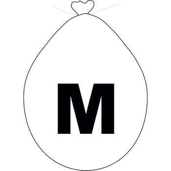 Balónek Balónek písmeno M bílé balonky.cz amb