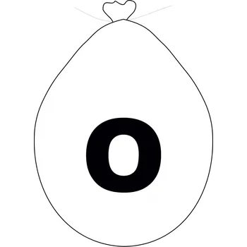 Balónek Balónek písmeno O bílé balonky.cz aob