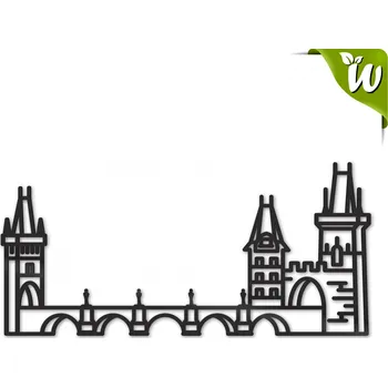 Dřevěná dekorace KARLŮV MOST - mini