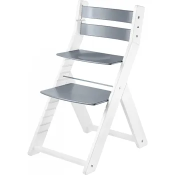 Jídelní židlička Wood Partner Rostoucí židle Sandy - bílá / šedá