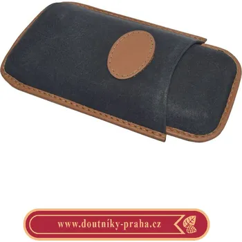 Penál Pouzdro na 2 doutníky Etue Robusto, černohnědé, kožené