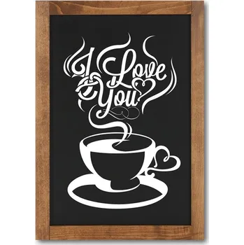 Křídová tabule Easy 40x90 - Tmavě hnědá