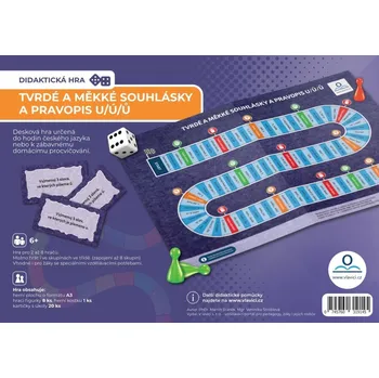Desková hra Desková didaktická hra Tvrdé a měkké souhlásky a pravopis u/ú/ů - Martin Staněk