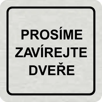 Samolepící etiketa Prosíme zavírejte dveře