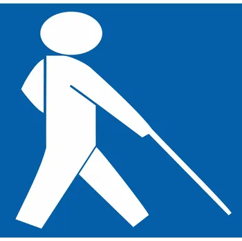 Značení Symbol zařízení nebo prostoru pro osoby se zrakovým postižením samolepící vinylová fólie 100 x 100 mm