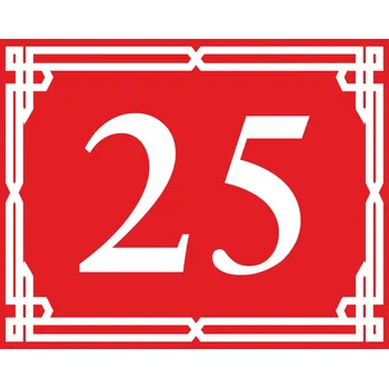 Číslo orientační - 5 plast 5 mm 200 x 160 mm