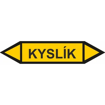 Oboustranná šipka - Kyslík Samolepka PVC 0: arch 10 ks - 120x26 mm