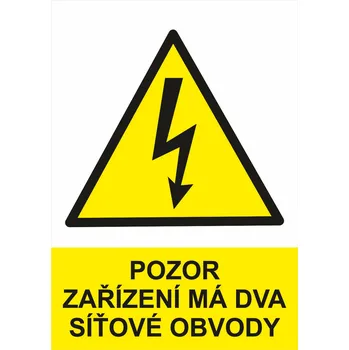 Pozor zařízení má dva síťové obvody plast 0,5mm A5 (210 x 148 mm)