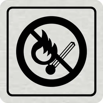 Samolepící etiketa Zákaz vstupu s otevřeným ohněm