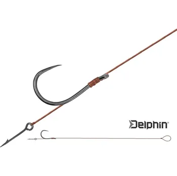 Rybářský háček Feederový návazec Delphin Proxi 8 Sting SMUTER / 6 ks délka: 8 cm/háček 6