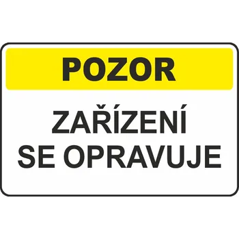 Zařízení se opravuje UV tisk plast 3mm 300x200 mm