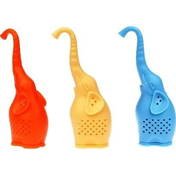 Čajové sítko silikonové slon, pro štěstí Žlutá