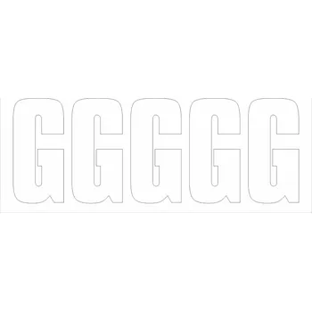 Papír Samolepicí G bílá samolepící vinylová fólie velikost znaku 200 mm