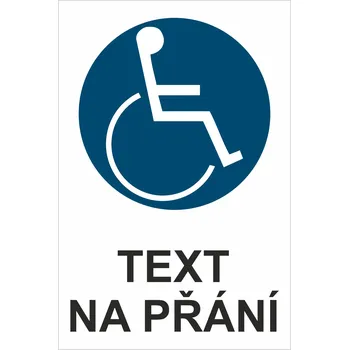 Vozíčkáři - Váš text samolepící PVC fólie 200x150 mm