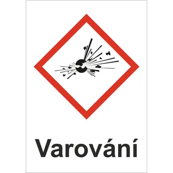 GHS 01 Výbušné - Varování samolepící vinylová fólie A5 (210 x 148 mm)