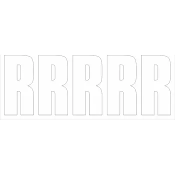 Speciální papír Samolepicí R bílá samolepící vinylová fólie arch 5 ks - písmena 100 mm