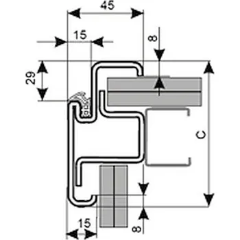Zárubeň Kooperativa ocelové zárubně ZAKO pro sádrokarton rohové SR 80 DV 700P
