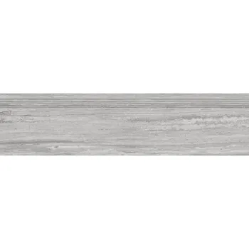 Dlažba Rako Alba DCPVF733, schodovka, matná, kalibrovaná, šedá, 120 x 30 x 1 cm