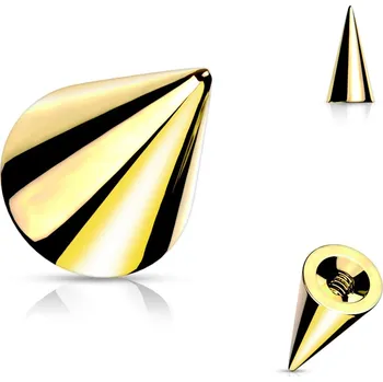 Piercing Šperky4U Náhradní zlacená ocelové špička 1,2 mm - kónus - ND023GD-1244