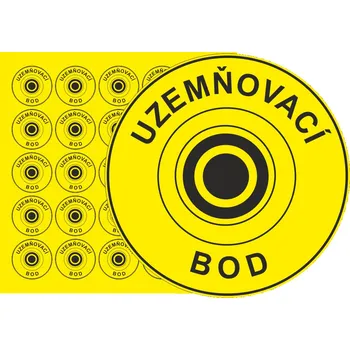 ESD - Uzemňovací bod samolepící vinylová fólie 25x25 mm aršík 25 ks