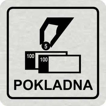 Samolepící etiketa Piktogram - Pokladna
