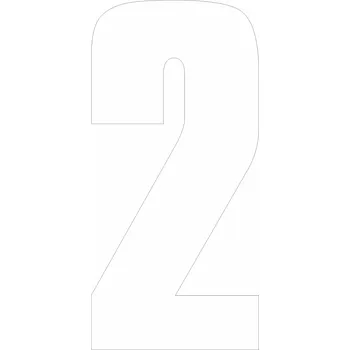 Papír Samolepící 2 bílá samolepící vinylová fólie velikost znaku 200 mm