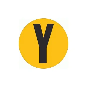 Samolepící etiketa Podlahové písmeno - Y podlahové samolepky Průměr 300mm