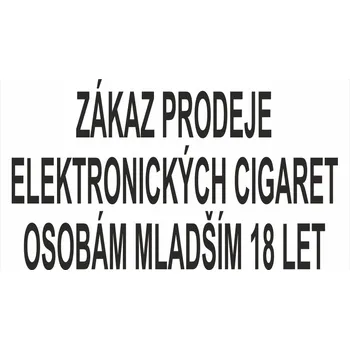 Zákaz prodeje elektronických cigaret samolepící vinylová fólie 400 x 300 mm