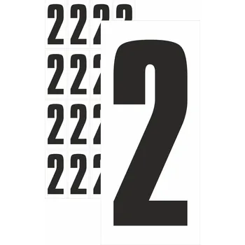 Papír Čísla samolepící 2 černá samolepící vinylová fólie velikost znaku 200 mm