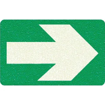 Obdélník se šipkou fotoluminiscenční hliník 17,5 x 11 cm